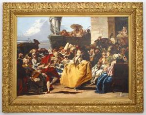 Copy of a painting the minuet with a couple dancing