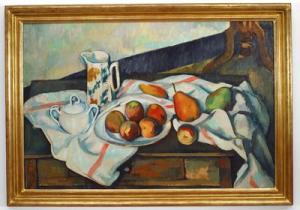 Reproduction of still life with sugar bowl painting