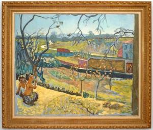 Copy of landscape of two fauns on a hill