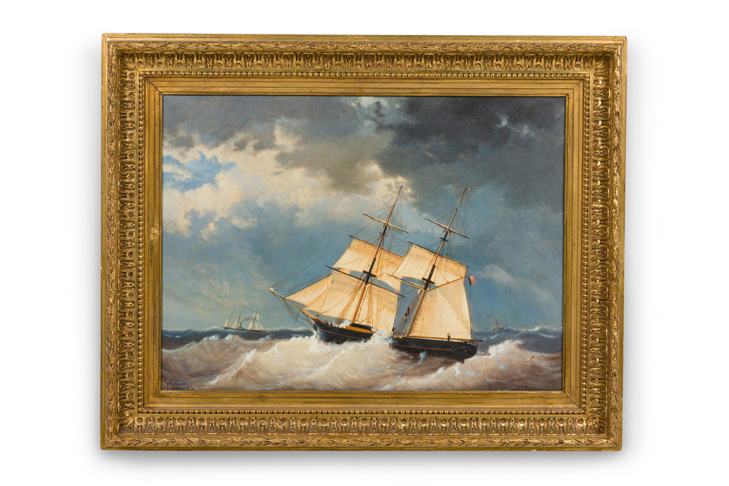 Copy of stormy sky tall ship seascape