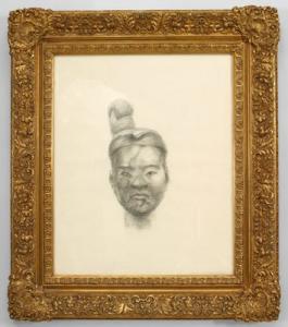Copy of asian head of woman black portrait 1