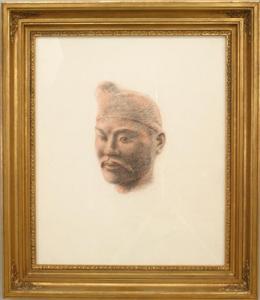 Copy of asian head of man side portrait