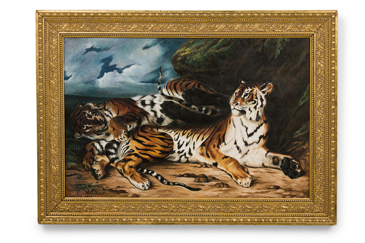 Copy of study of tigers wildlife painting