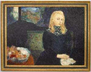 Copy of a modern blonde woman portrait