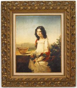 Copy of a portrait of a woman in white