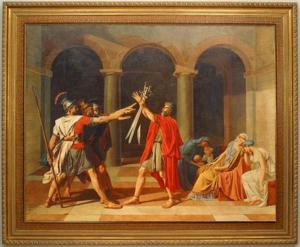Copy of a painting the oath of the horatii 1784