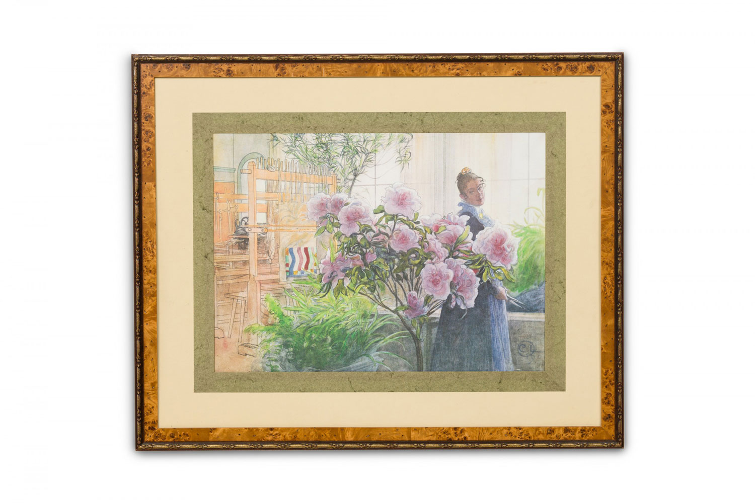 Copy of azealas painting with woman in sun room