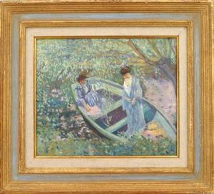 Copy of painting with women in a rowboat