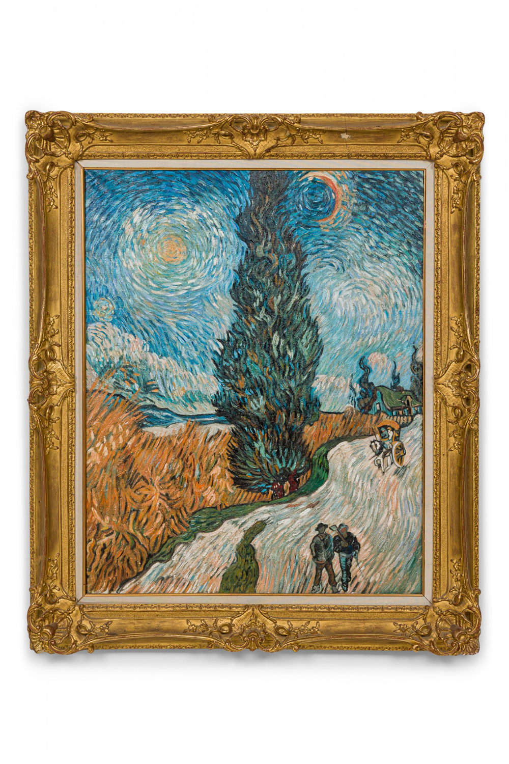 Copy of landscape road with cypress and star