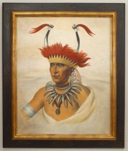 Copy of indian with horn hat portrait 1