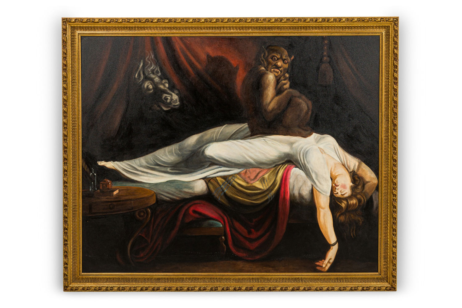 Copy of painting depicting devil and sleeping woman