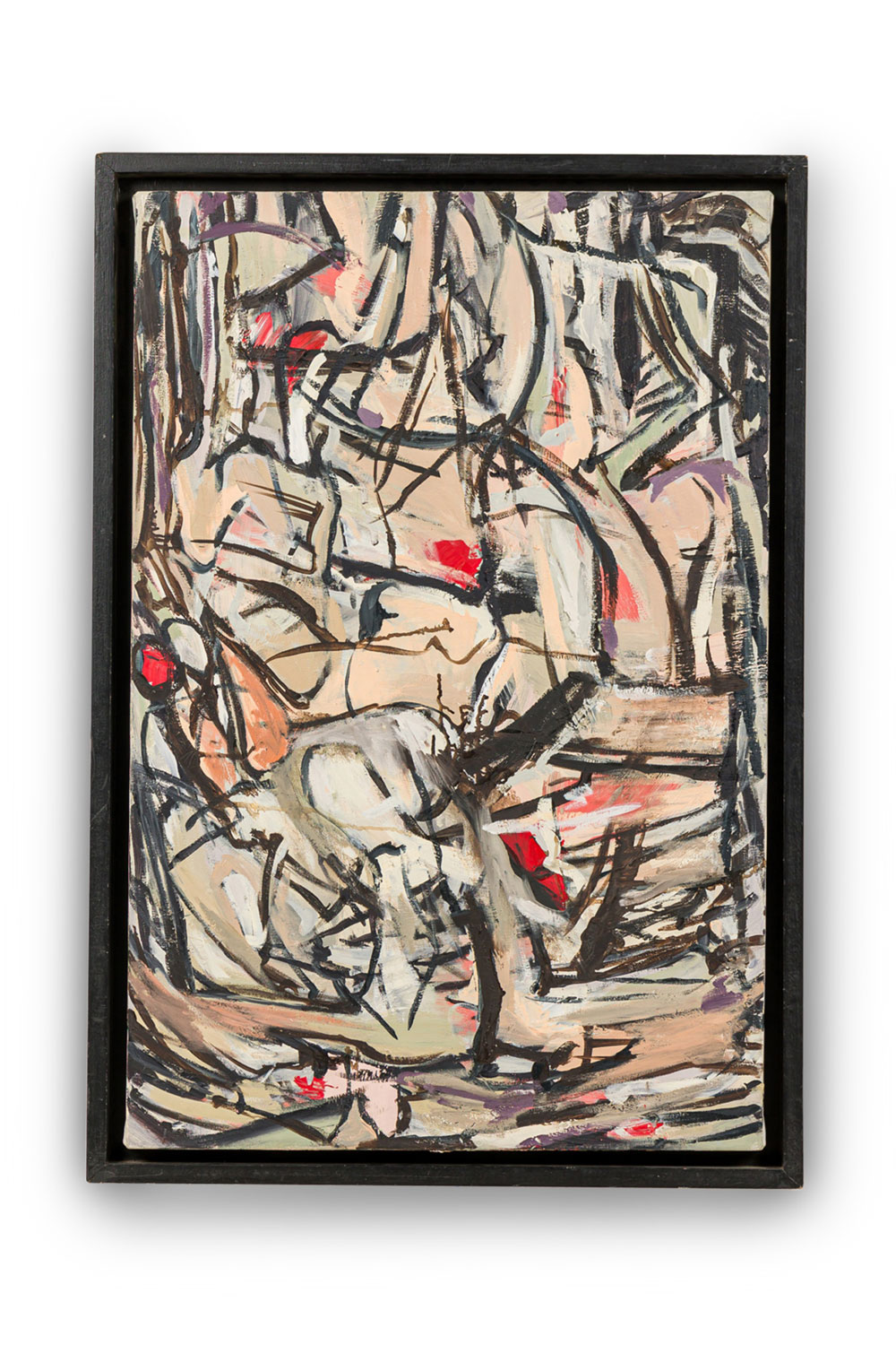 Copy of abstract painting brown black with red