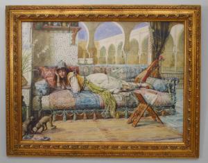 Copy of orientalist painting of harem girl