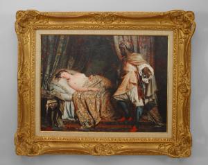 Copy of orientalist painting of two figures