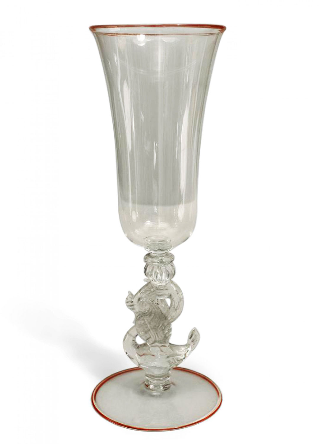 Italian venetian murano glass goblet