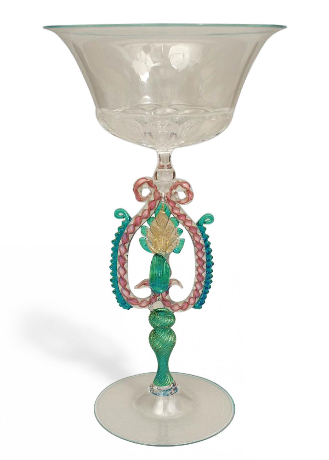 Italian venetian murano glass goblet 1
