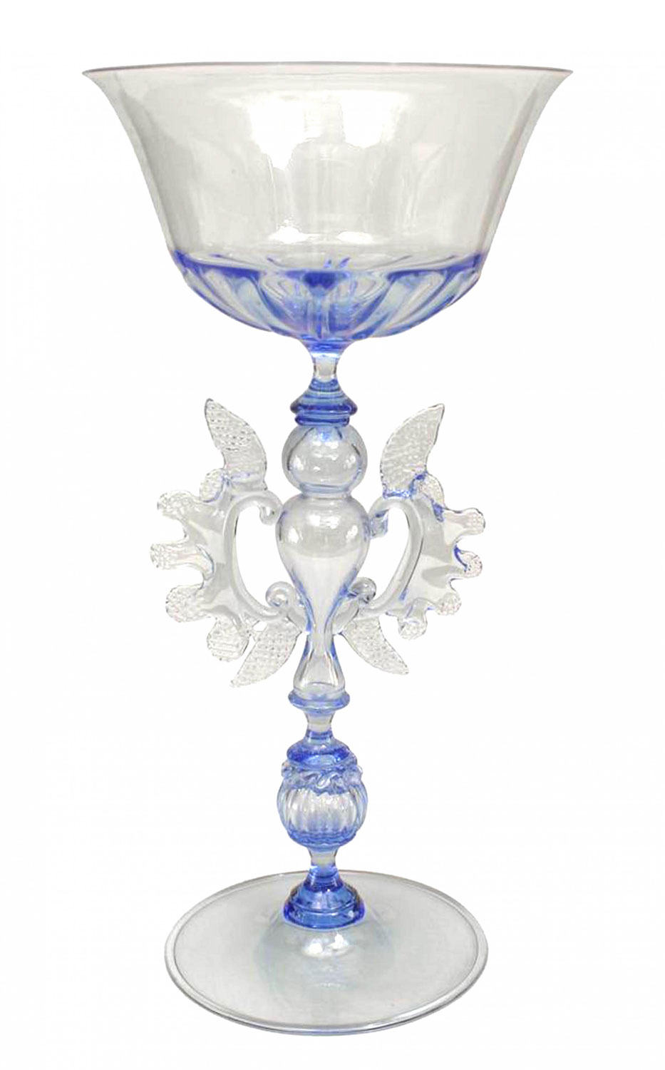 Italian venetian murano glass goblet 2