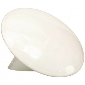 Italian murano vistosi white opaline glass mushroom table lamp 1