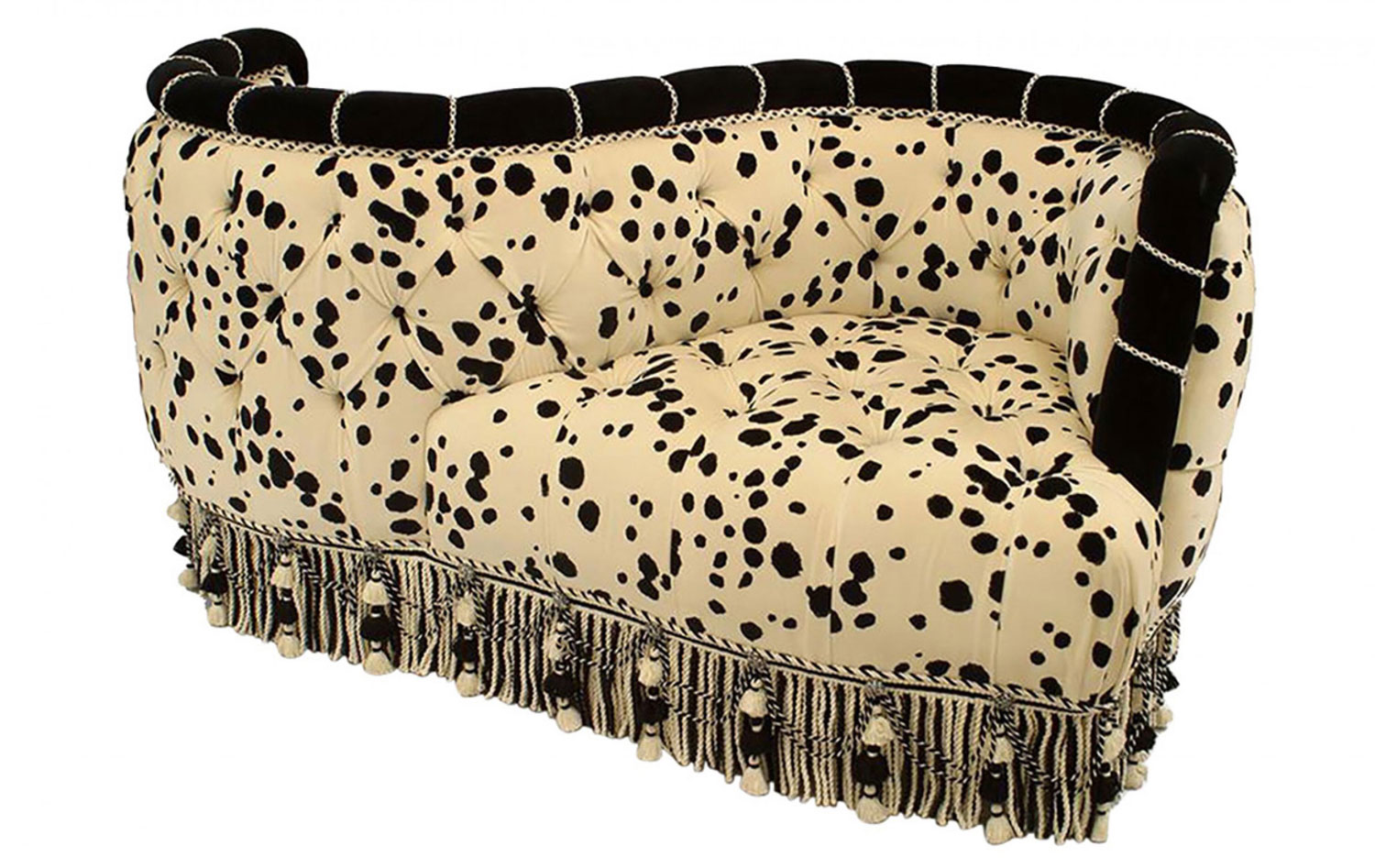 French victorian velvet dalmation tete a tete 1