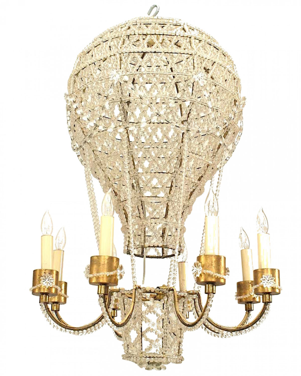 French mid century hot air balloon chandelier 1