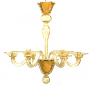 Italian murano sommerso gold dusted glass chandeliers 2