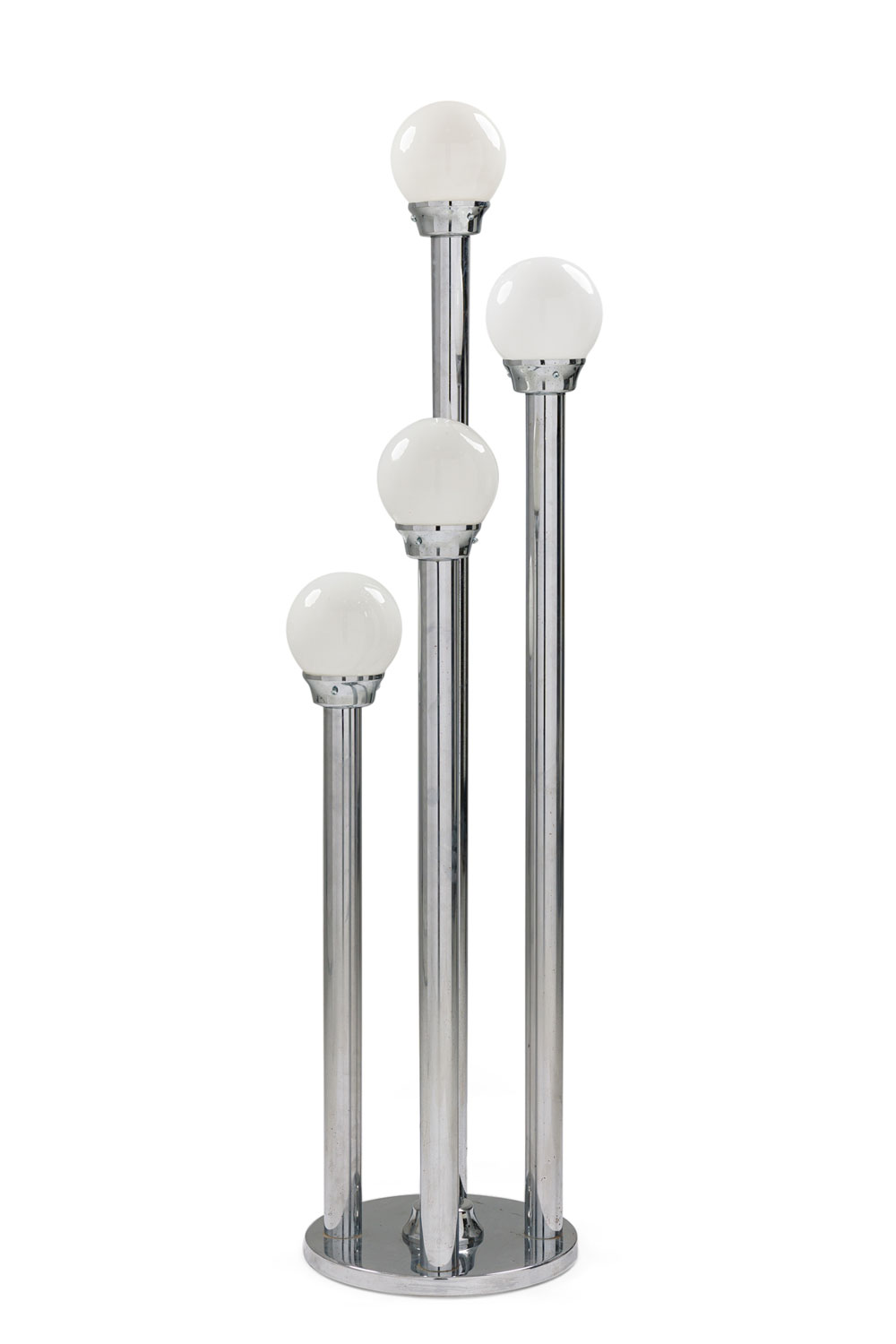 Italian phantom design chrome and glass floor lamp 1