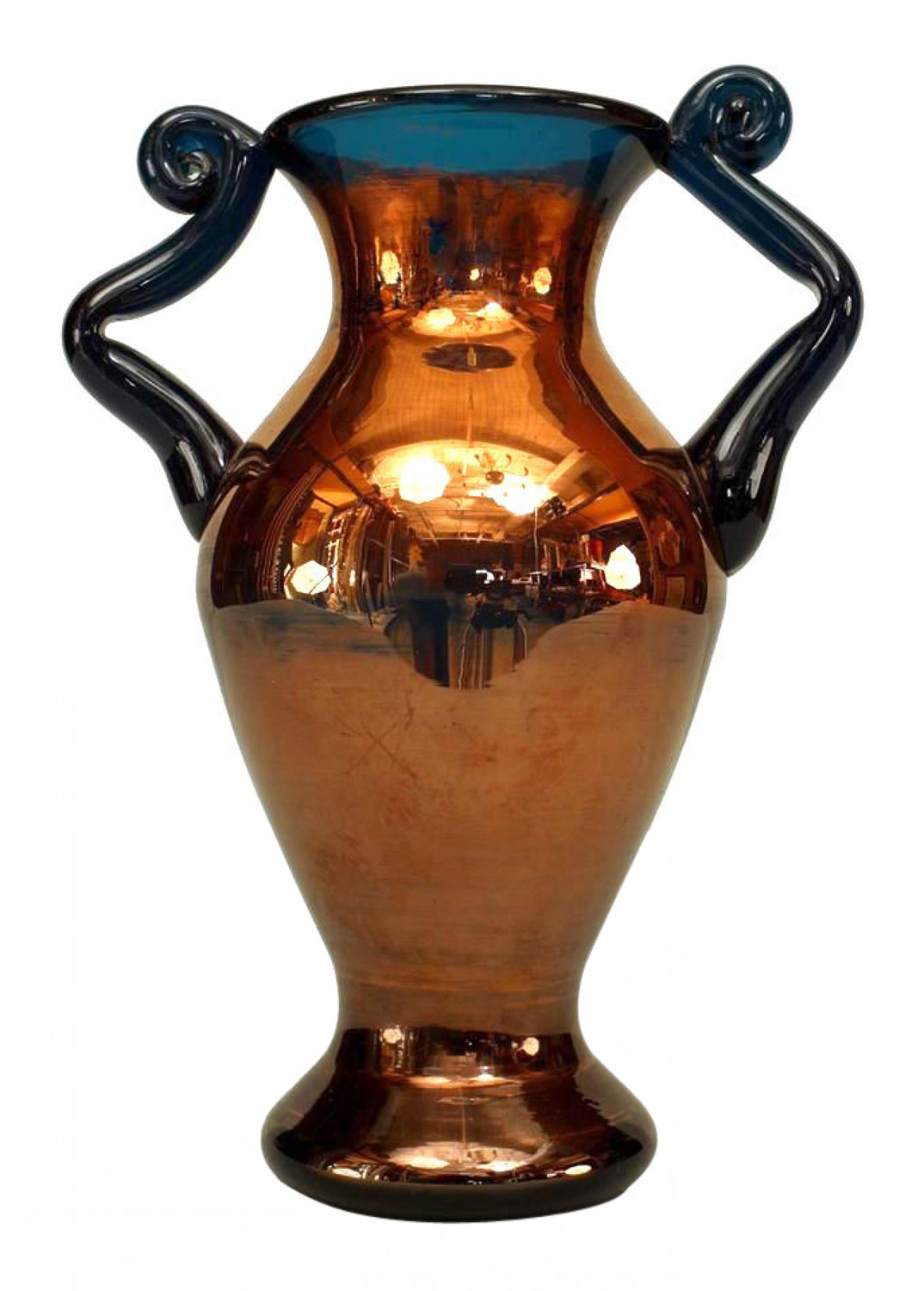 German copper glazed glass vase