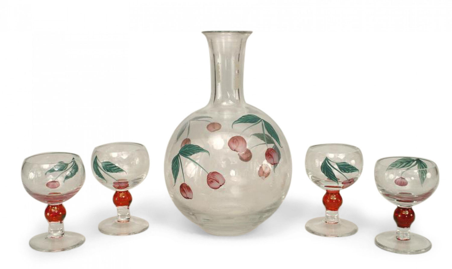 Continental german decanter and glass set