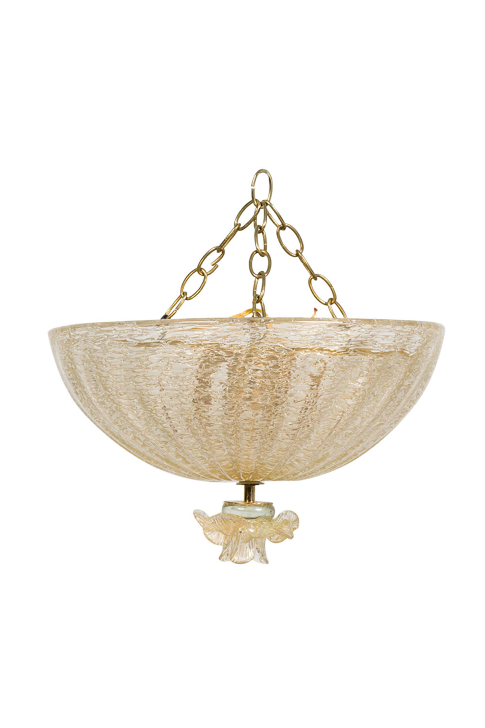 Italian murano rugiada gold glass ceiling fixture 2