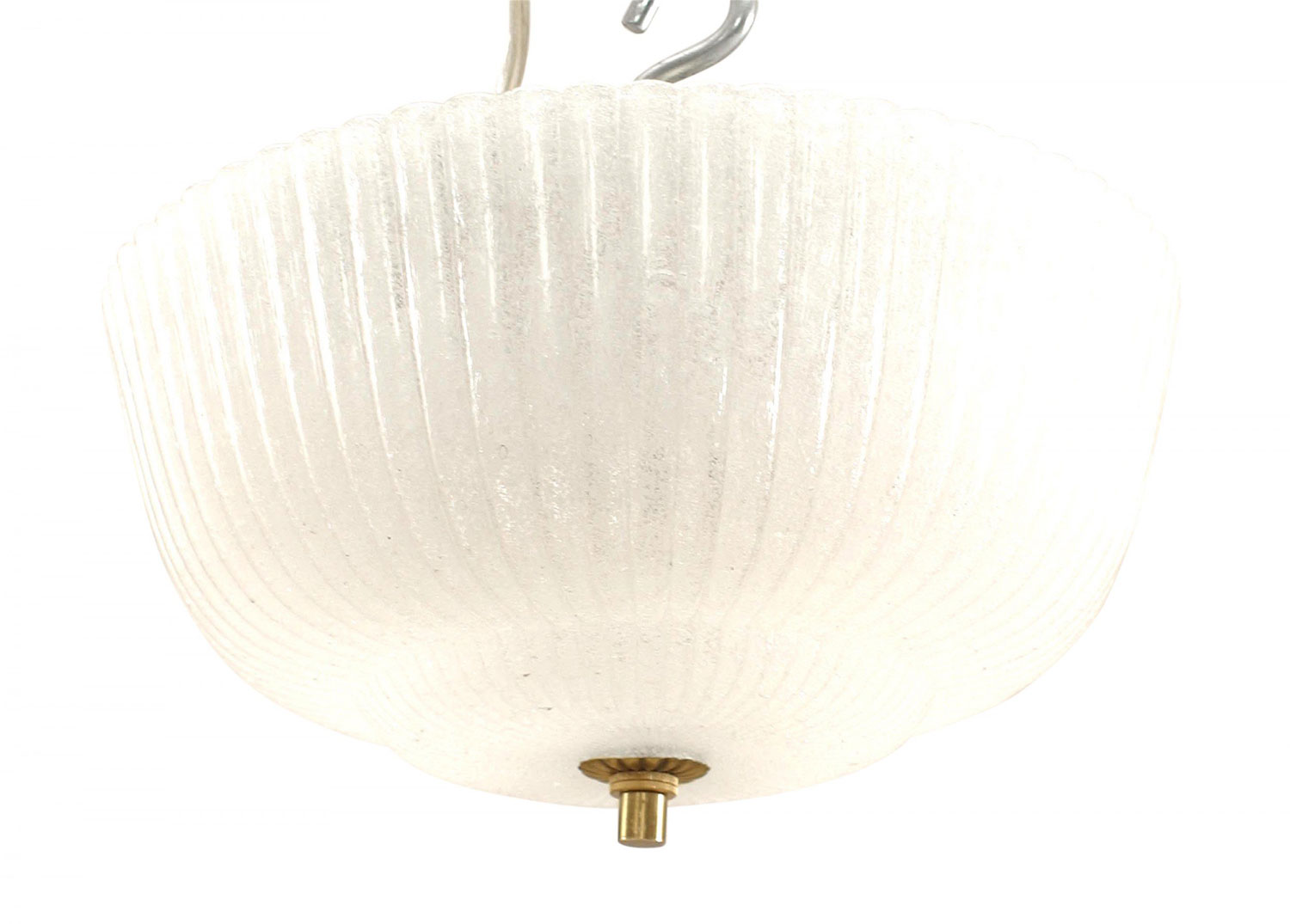 Italian mid century murano frosted glass ceiling fixture