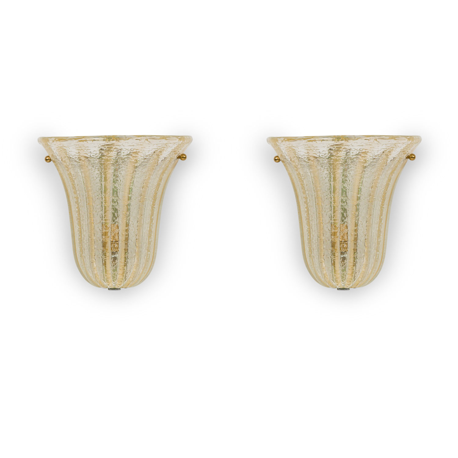 Italian Venetian murano rugiada glass wall sconces 2