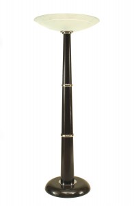Italian ebonized wood and chrome floor lamps 1
