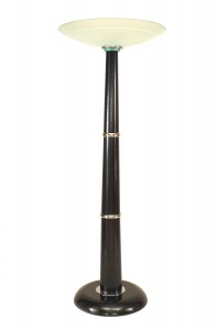 Italian ebonized wood and chrome floor lamp 2