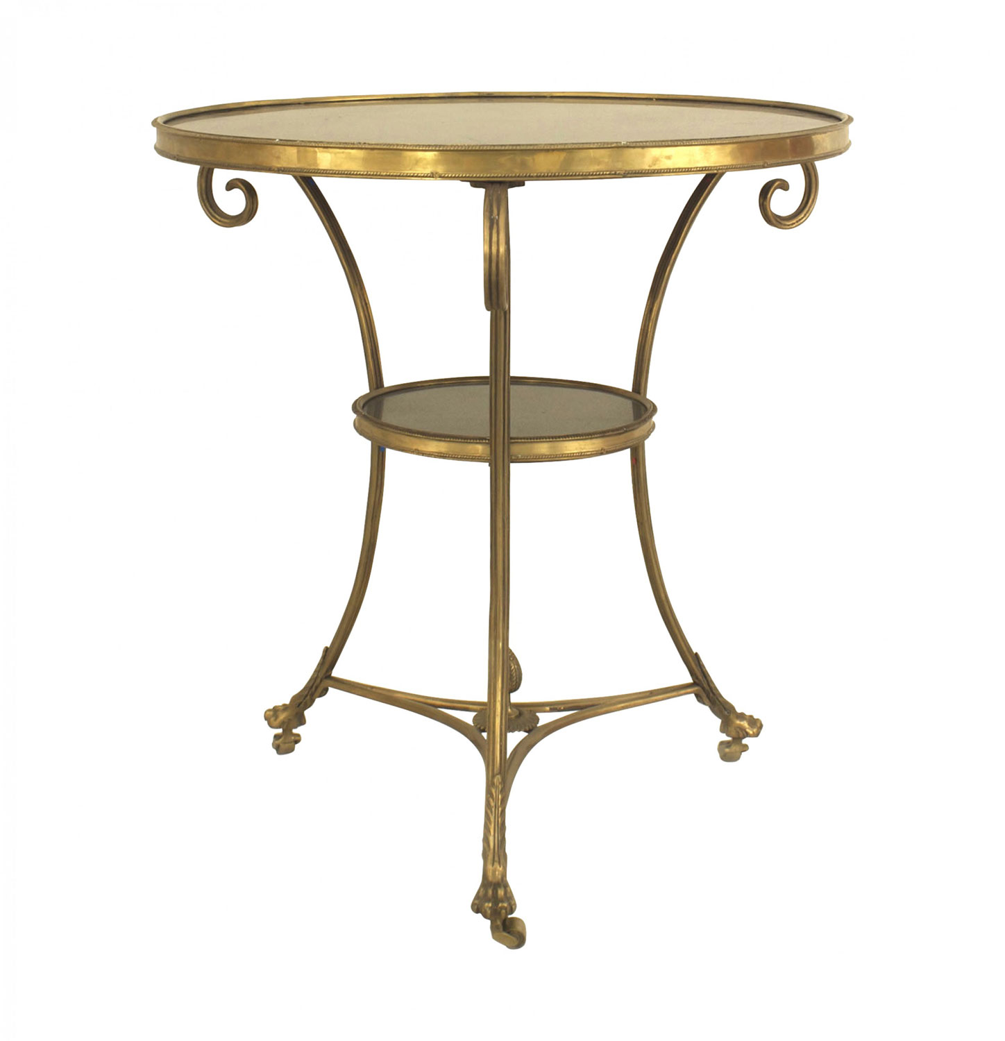 French charles x Style bronze scroll table