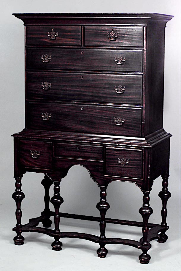 Chinese Green Painted Highboy