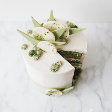 Tea bar green tea cake by Sugar and Sparrow