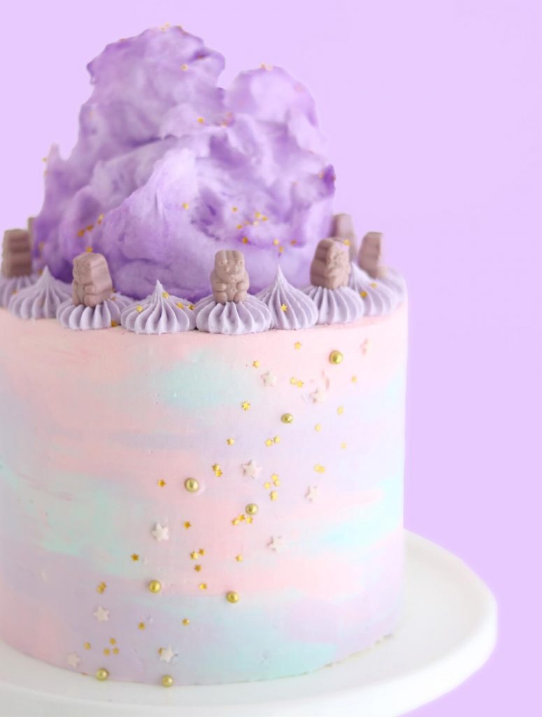 dream inspired watercolor cake