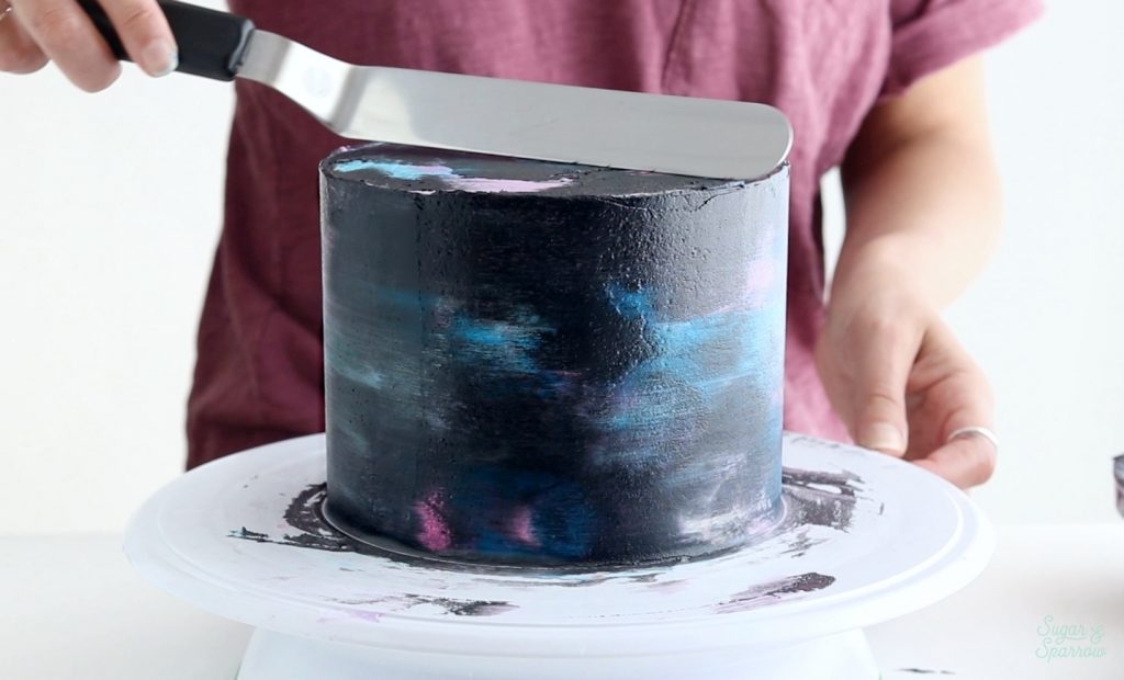 how to frost a galaxy cake