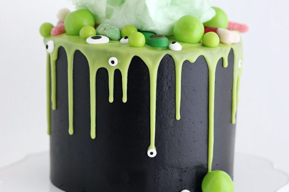 Halloween cake witches brew cauldron cake