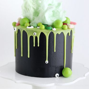 Halloween cake witches brew cauldron cake