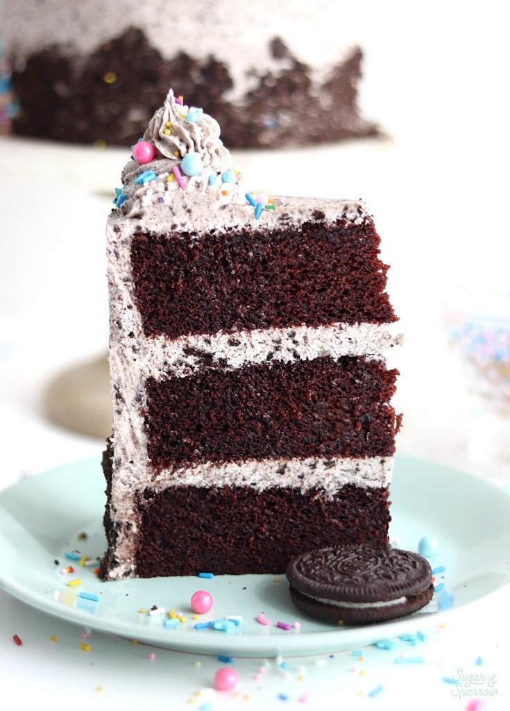 vegan chocolate cake recipe by sugar and sparrow