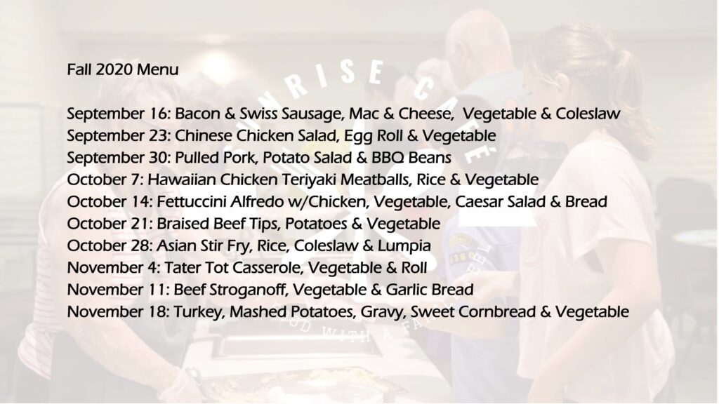 Full Cafe Fall Menu 2020 Full Cafe Fall Menu 2020