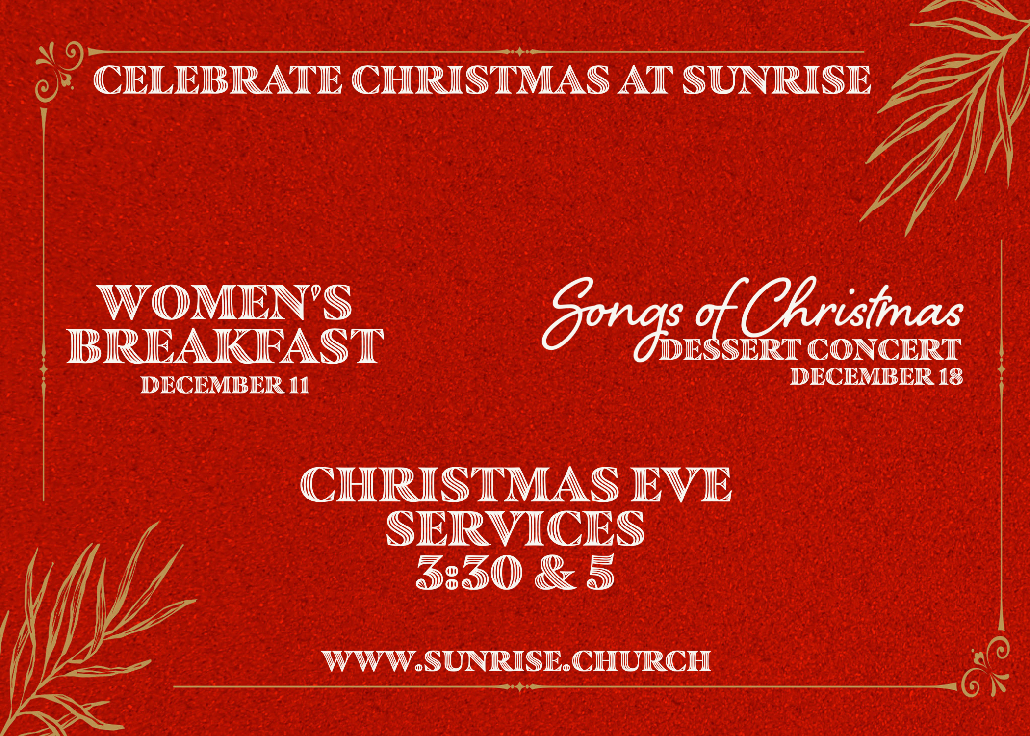 Celebrate Christmas at Sunrise graphic Celebrate Christmas at Sunrise graphic