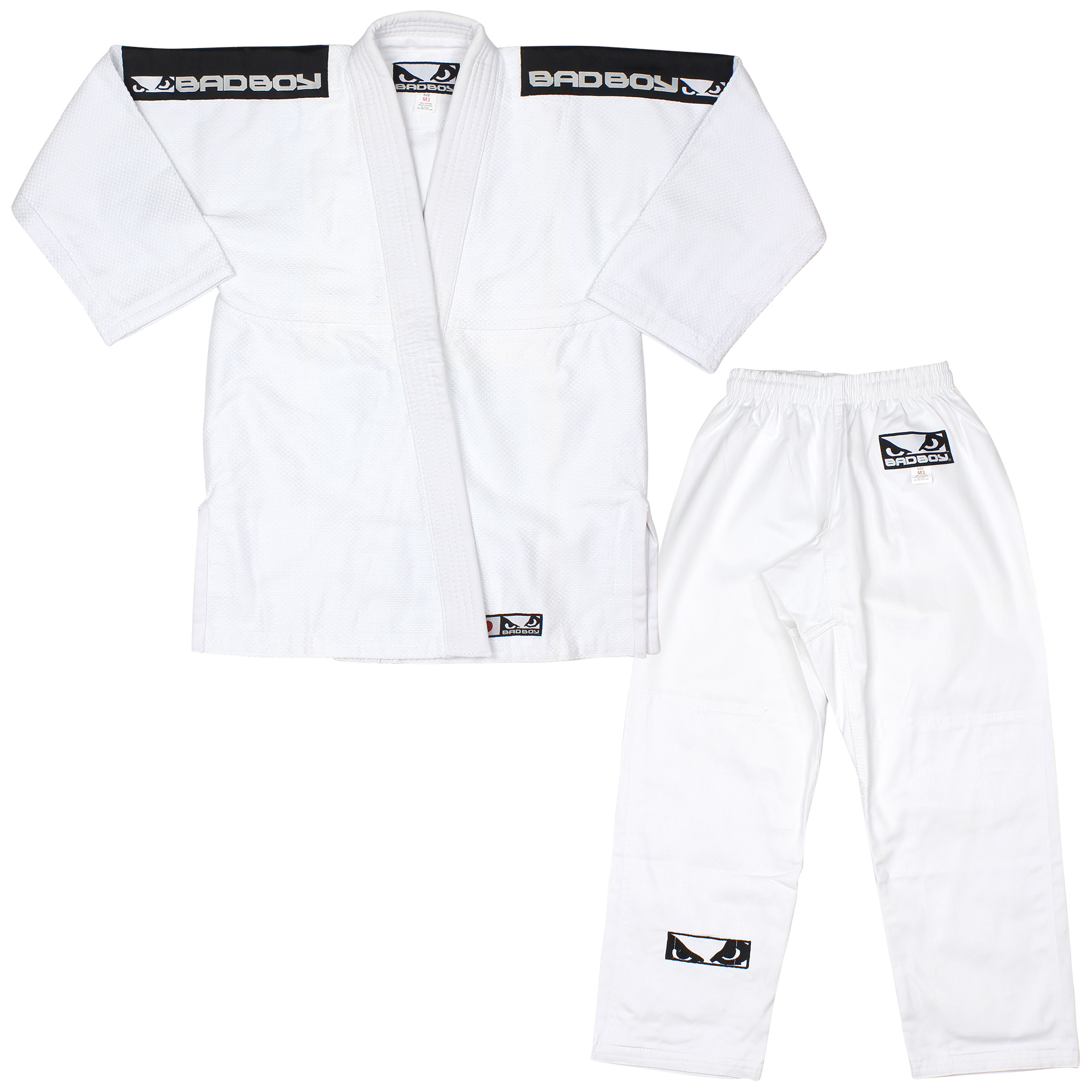 Bad Boy Kids Youth Standard Jiu Jitsu BJJ Single Weave Gi - White - M3 Bad Boy Kids Youth Standard Jiu Jitsu BJJ Single Weave Gi - White - M3