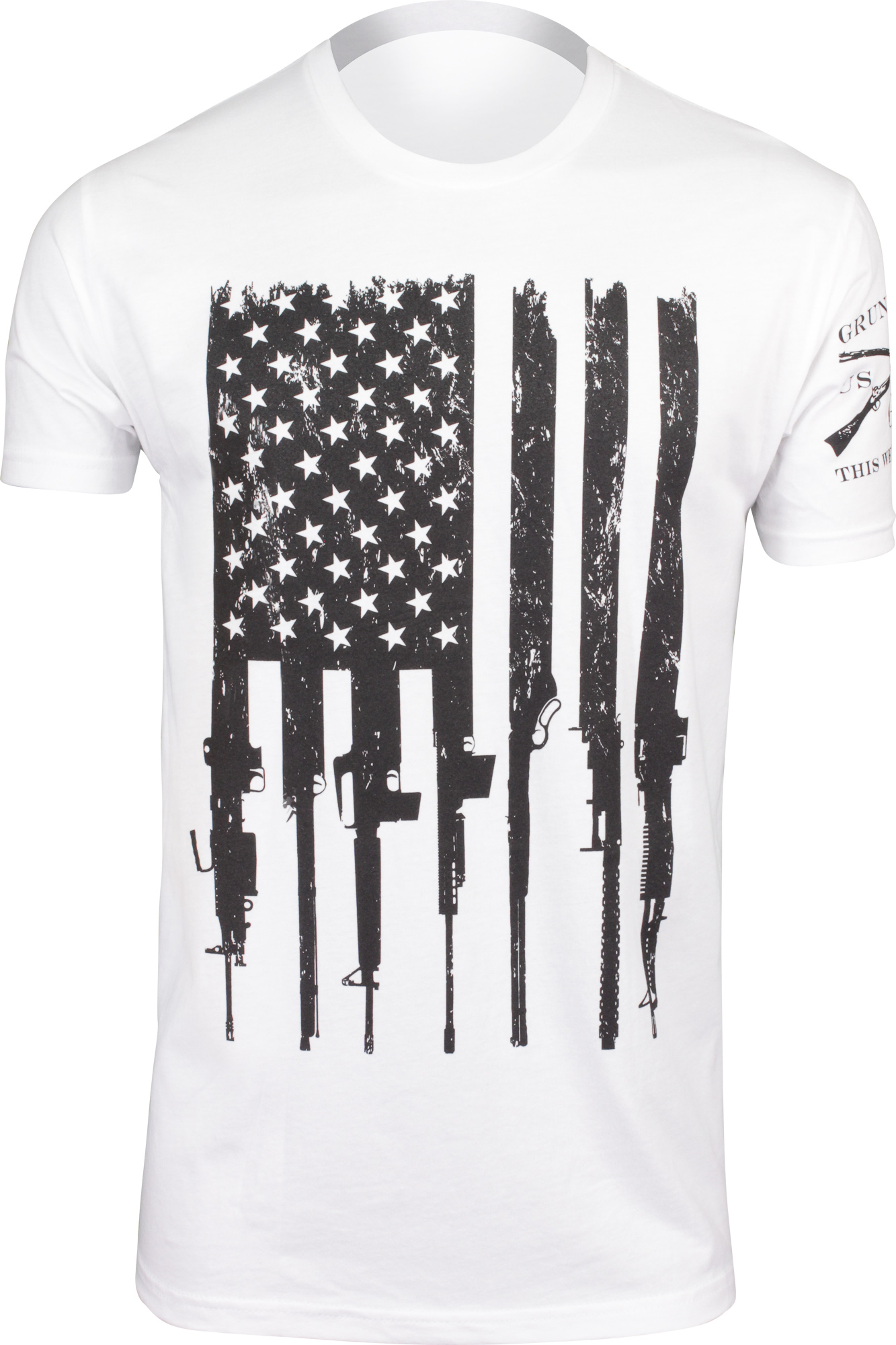 3001-Black-XL OpticsPlanet Exclusive Grunt Style American Flag T-Shirt Mens