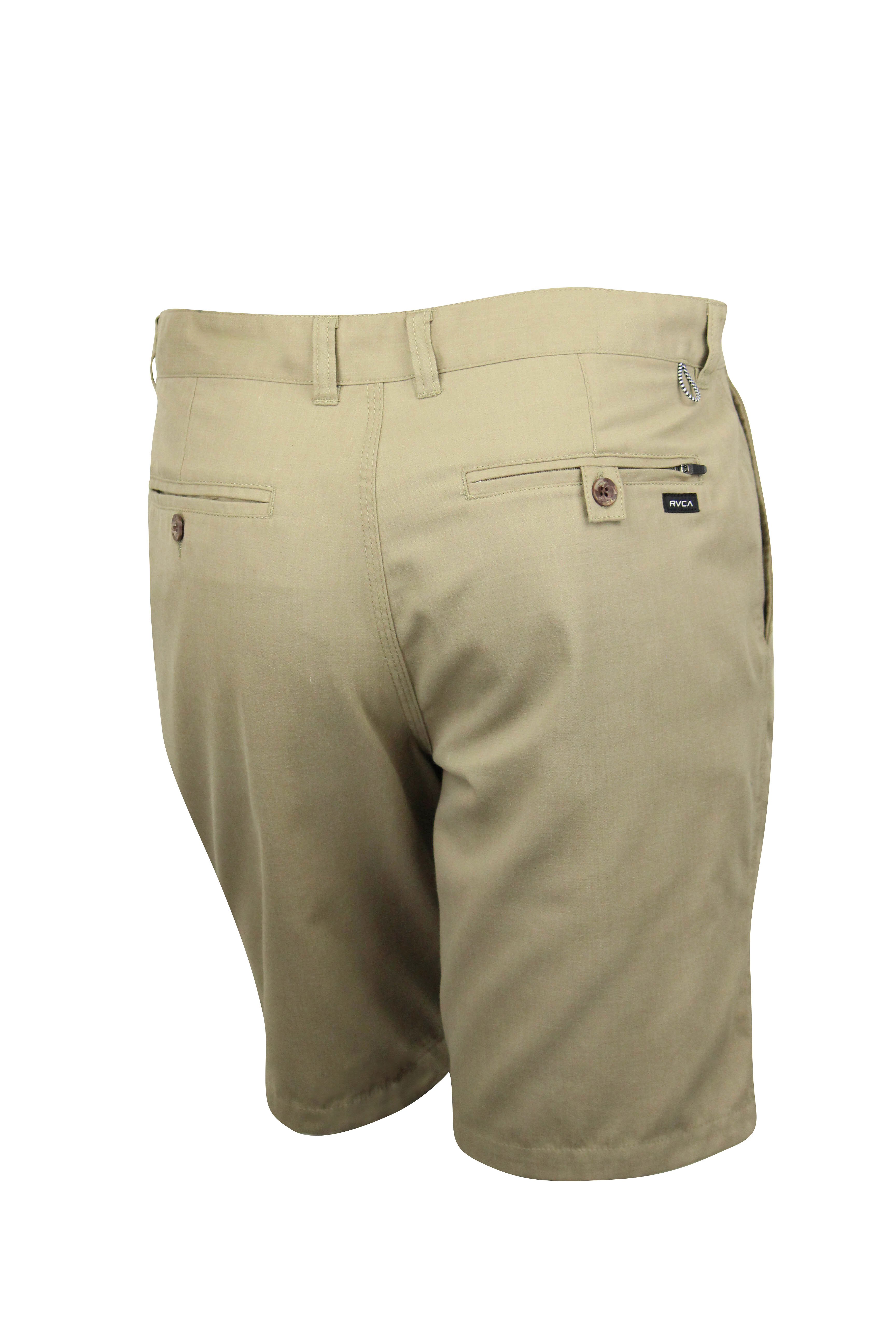 Khaki RVCA Mens VA Sport Marrow IV Casual Shorts
