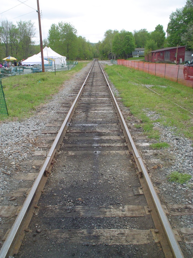 Notice how the parallel lines tend to meet(converge) at the distance ahead, even though these two lines are parallel to each other.