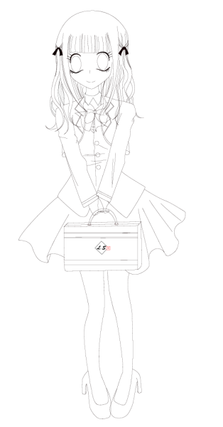 Lolita artwork that has been created using Photoshop pen tool. But can be created using Photoshop pen tool as well. Though that can be harder