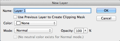 New Layer Dialog
