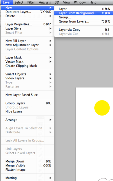 Layer From Background Option